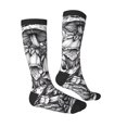 thumbnail image 3 of Fotbe Monochrome Botanical Illustration print Women's Men's Novelty Crew Socks Cotton Socks Knee High Socks for Walking,Running,Nurses,Pregnancy, 3 of 8