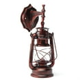 thumbnail image 3 of Outdoor Lamp Retro Exterior Wall Mount Light Fixture Shade Lantern Sconce Porch Light Plastic Shell 30W E27 (Red Bronze), 3 of 7