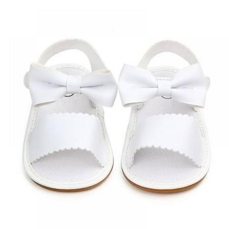 

Summer Baby Girl Cute PU Sandals Soft Sole Anti-slip Bow-knot Crib Shoes
