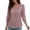 Rose Gold, variant on Kaemgyyd Blouses for Women Dressy Casual Lace V Neck Solid Tops Shirt Elegant 3/4 Lantern Sleeve Textured Blouse Fashion