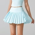 thumbnail image 2 of HZLPFO Women's Mini Skirt Pleated Tennis Skirts for Women High Waist Golf Skirt Tummy Control Athletic Skorts for Pickleball Workout Sky Blue,L, 2 of 7