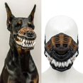 thumbnail image 2 of Bozal para perro, bozales de cesta transpirables, bozales acolchados de goma de látex para perros pequeños y medianos, máscara para perro, cachorro, Cosplay de Halloween, 2 of 5