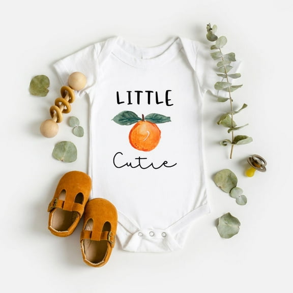 Little Cutie Baby Bodysuit, Little Cutie Baby Shower, Orange Baby Outfit, Baby Shower Gift, Newborn Outfit, Newborn Baby Gift, Baby Gifts Cute Baby Onesie, BABY BODYSUIT LAT 4424