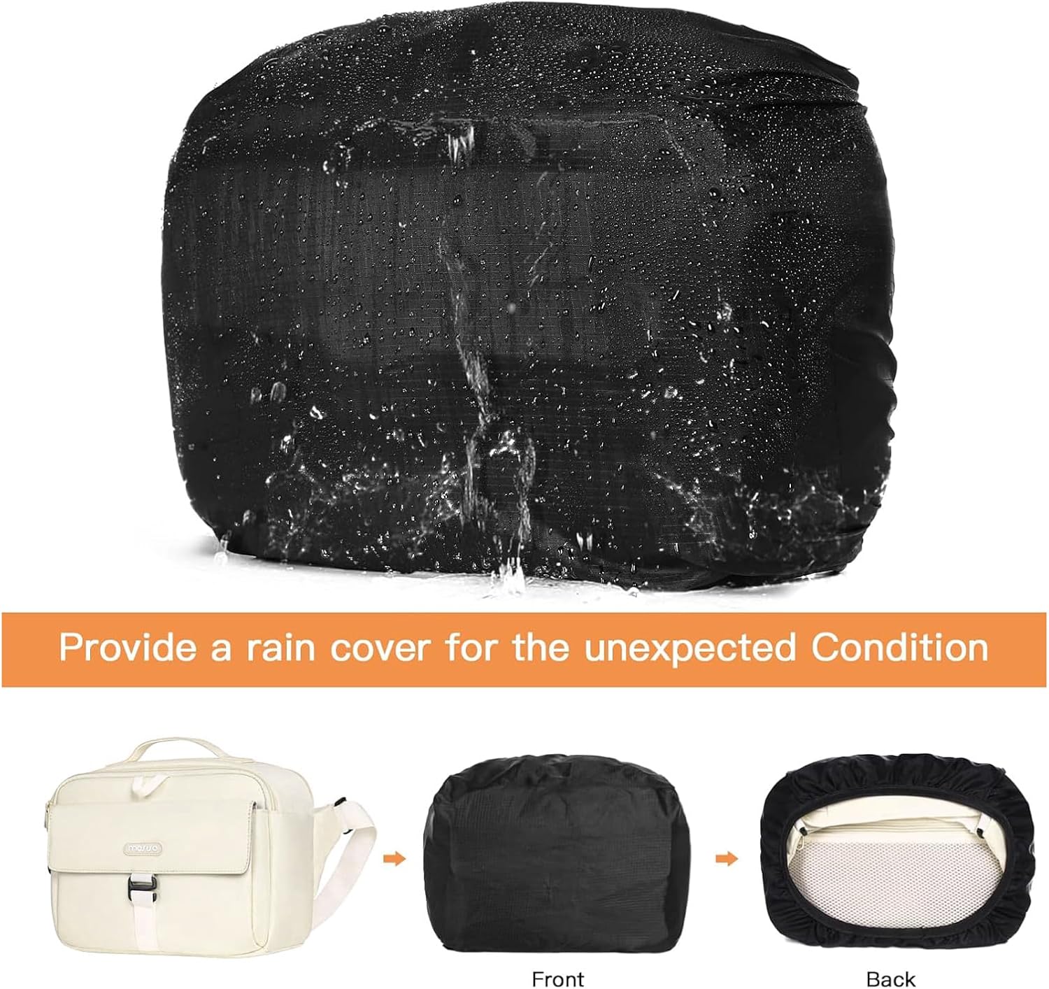 MOSISO Camera Shoulder Bag Case Crossbody Sling Purse, DSLR/SLR/Mirrorless Compact Padded Photography Handbag with Rain Cover Compatible with Canon/Nikon/Sony Cameras and Lenses