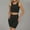 Black, variant on Women'S Casual Top And Pants Short Sleeve Shorts Pajamas Set
