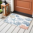 thumbnail image 5 of Coral Coastal Area Rugs 2x3 for Living Room, Summer Beach Starfish Nautical Shell Non Slip Washable Rug Runner, Low Pile Indoor Floor Carpet Mat Bathroom Rugs for Bedroom, Kids Room, 5 of 9
