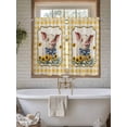 thumbnail image 4 of Pig Sunflowers Living Room Curtains 2 Panel, Yellow Floral Farmhouse Checkered Rustic Cafe Window Treatment, Farmhouse Bedroom Bathroom Kitchen Curtains Drapes 104"x45", 4 of 6