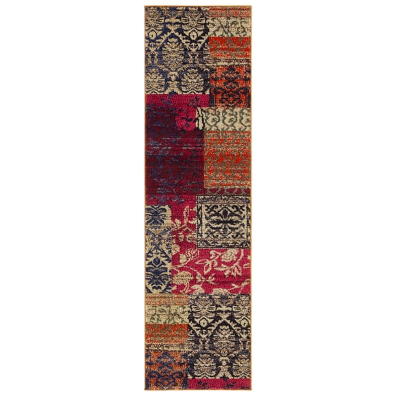 SAFAVIEH Monaco Deacon Geometric Runner Rug, Multi, 2'2" x 12'