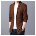 thumbnail image 3 of OmicGot Cardigan Mens Sweaters Spring Autumn Men Casual Cardigan Jacket Man Solid Color Long Sweater Windbreaker Single Button Coats, 3 of 4
