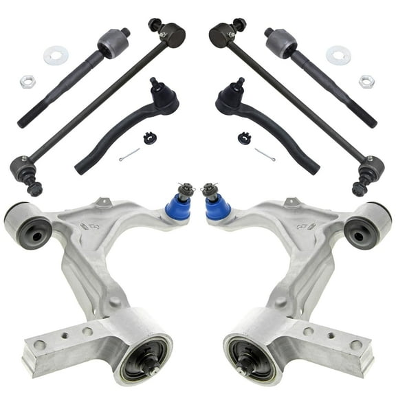 Detroit Axle - 8pc Front End Control Arms Kit for Acura 2007-2013 MDX 2 Lower Control Arms with Ball Joints Assembly 2 Sway Bar Links 4 Tie Rod Ends Replacement
