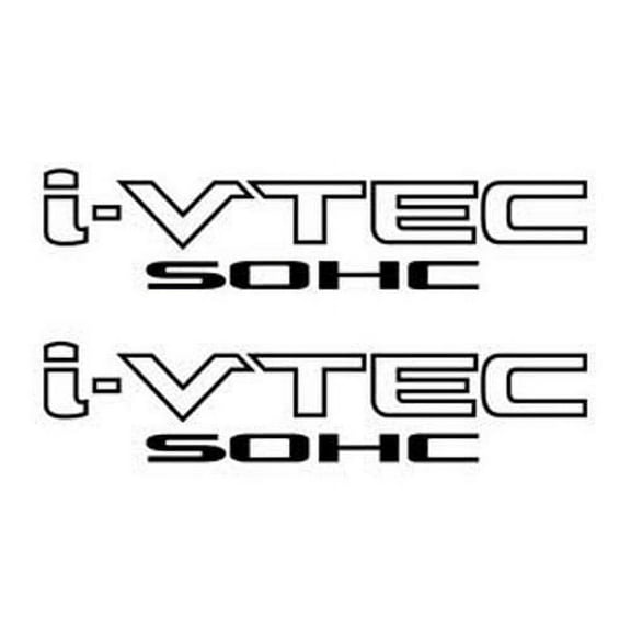 2x Black i-VTEC SOHC Vinyl Decal Stickers Emblem Honda Acura ivtec