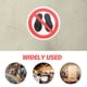 thumbnail image 3 of No hay paso aquí, calcomanía de advertencia, pegatina redonda, no paso, señal de advertencia, 3 of 6