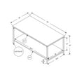 thumbnail image 4 of Monarch Specialties Coffee Table, Accent, Cocktail, Rectangular, Living Room, 40"l, Metal, Laminate, Grey, Black, Contemporary, Modern, 4 of 4