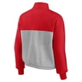 thumbnail image 3 of Women's Fanatics Red/Heather Gray St. Louis Cardinals Iconic Cinch Waist Quarter-Zip Top, 3 of 3