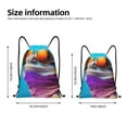thumbnail image 2 of Sikiie Lizard With Sunglasses Colorful Drawstring Backpack Drawstring Bags, Draw String Back Bag for Sports, Gym, Travel, Swimming, Beach-Medium, 2 of 6