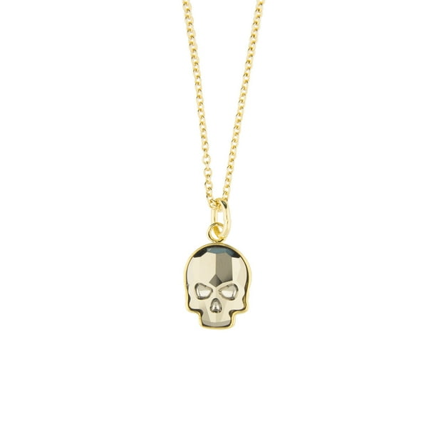 Collar Calavera Elaborado con Cristal Swarovski Baño de Oro Ortiz Espinosa Temporada