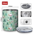 thumbnail image 4 of 12oz Coffee Tumblers Light Green Christmas Village Pattern Stainless Steel Vacuum Insulated Travel Tumbler Coffee Cups Mug with Lid and Straw with Cleaning Brush for Cold & Hot Drinks, 4 of 5