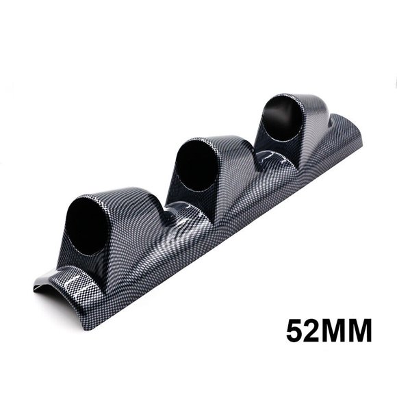 Universal 2'' Carbon Fiber Pillar 3-Hole 52mm Gauge Meter Mount Holder Pod ABS