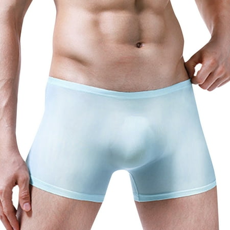 

eczipvz Mens Underwear Men s Underwear Boxer Briefs Pack Moisture-Wicking Performance Stretch Cotton Trunks and Long Leg Sky Blue
