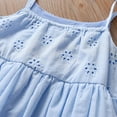thumbnail image 6 of Casual Dresses for Girl New Girls Boho Cute Summer Dress Soft Spaghetti Tie Strap Hollow Embroidered A-Line Princess Dresses Blue 6 Years, 6 of 8