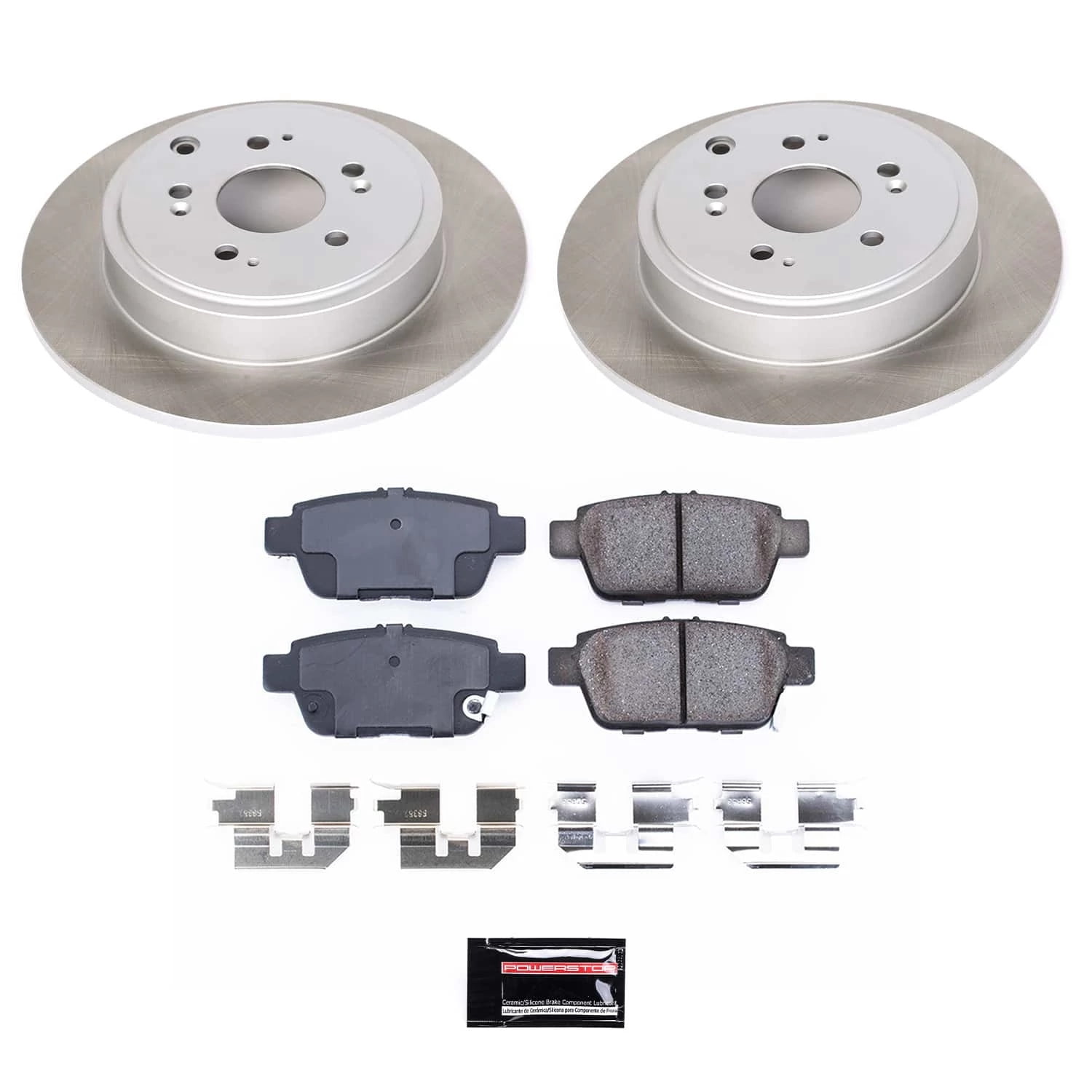 PowerStop Rear Semi-Coated Rotor and Low-Dust Ceramic Brake Pad Kit SC2431