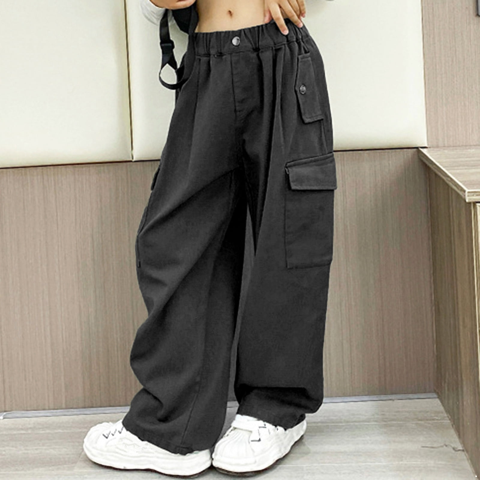 US Girls Cargo Pants Fashion Jogger Trousers Jazz Street Dance Sweatpants  Bottom