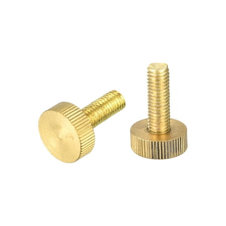 

Knurled Thumb Screws M8x25mm Flat Brass Bolts Grip Knobs Fasteners for PC Electronic Mechanical 2Pack