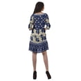 thumbnail image 5 of Moomaya Printed 3/4 Sleeve Georgette V-Neck Plus Size Clothing For Women Dress, 5 of 6