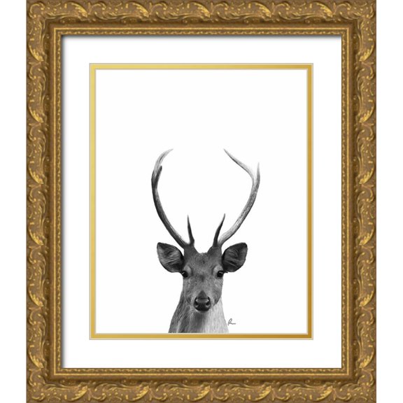 Murdock, Ramona 20x24 Gold Ornate Wood Framed with Double Matting Museum Art Print Titled - The Majestic Deer I
