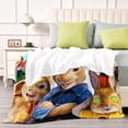 thumbnail image 4 of Peter Rabbit-Anti-Pilling Flannel Blanket Soft Lightweight Plush Fuzzy Cozy Luxury Blanket for Home and Kitchen Use – Perfect for Kids and Adults 52"*60"(130cm*150cm), 4 of 6