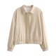 thumbnail image 1 of Chaquetas y abrigos de piel sintética sin capucha y manga larga para mujer, moda informal, con cremallera, cárdigan liso, blusa, abrigo con bolsillo, blusa para mujer, 1 of 2