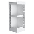 thumbnail image 2 of Wooden Cabinets, White Corner Bar Cabinet with Wine Rack and Open Shelf, White Living Room Cabinets,Particle Board Cabinets With Doors, Furniture Primary Living Space Cabinets, 2 of 6