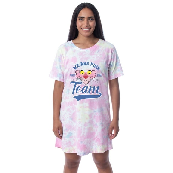 The Pink Panther Womens' 1964 We Are Pink Team Nightgown Sleep Pajama Shirt