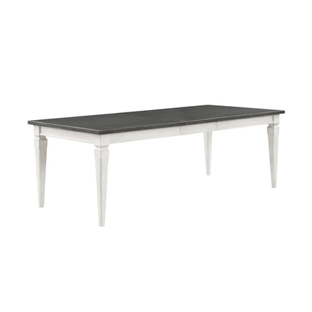 Rustic Dining Table | Expandable with 18 - inch Leaf | Premium Synthetic Wood Build | Practical for Any Dining Space