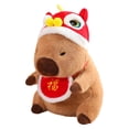 thumbnail image 2 of 11.81" Capybara Plush Toys - Chinese Lion & Christmas - Cuddly Soft Huggable Stuffed Animals Toy, Birthday Chirstmas Graduation Back to School Gifts for Women Teens & Fans, 2 of 3
