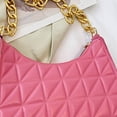 thumbnail image 2 of Bolsa De Hombro Bolso bandolera para mujer Bolso informal con textura de cadena acolchada para mujer (rosa) Likrtyny Para Estrenar, 2 of 3
