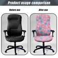 thumbnail image 4 of FKELYI Easter Egg Floral Pink Print Office Chair Cover Anti-Dust Computer Chair Slipcover Washable Stretch Fabric Swivel Chair Covers for Rotating Boss CHair Decor, Small, 4 of 6