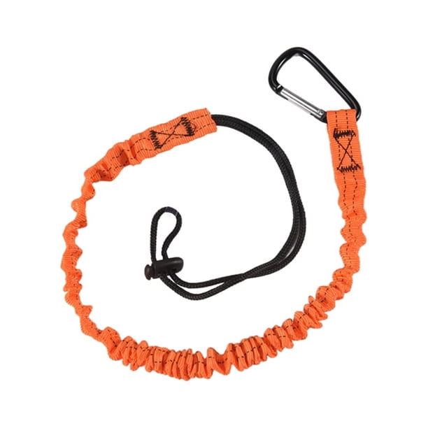 CordóN de Herramientas Seguridad 3 Piezas con MosquetóN, AbsorcióN Impactos Ajustable para Trabajo