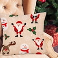 thumbnail image 2 of Moocorvic Christmas Pillow Covers 18x18, Santa Claus Decorative Throw Pillow Covers Cushion Cover Linen Sofa Car Chair Pillowcase for Patio Yard Home Indoor Outdoor, 2 of 5