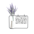thumbnail image 1 of Hexagon Line Art Grain Illustration Pattern Artificial Lavender Flower Vase Bottle Card, 1 of 2