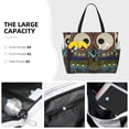 thumbnail image 3 of KLL Boho Owl Print Large Beach Tote Bag Women Waterproof Sandproof Zipper Beach Tote Bag for Pool Gym Grocery Travel with Wet Pocket, 3 of 7