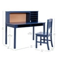 thumbnail image 3 of Guidecraft Kids Media Desk and Chair Set - Navy: Kids Desk with Storage Hutch, Wooden Study Table with Shelves for Kids Bedroom, 3 of 6