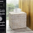 thumbnail image 7 of MadeTerra Rattan Decorative Tissue Box Cover for Bathrooms, Living Rooms and Bedrooms (Square Whitewash), 7 of 7