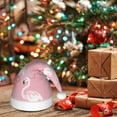 thumbnail image 6 of Fuzoiu Flamingo Print Santa Hat Christmas Hat for Adults,Santa Hats with Pompom, Unisex Xmas Holiday Hat for Christmas New Year Festive Party Supplies, 6 of 6