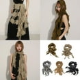 thumbnail image 2 of Distressed Wool Scarf Ragged Scarf for Adult Unisex All Matching 2000s Neck Scarf Neck Accessory for Women Teens Girl, 2 of 8