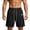 Black, variant on Men’s Shorts Crinkle Quick Dry Outdoor Casual Braided Drawstring Elastic Waist Workout Shorts with Zipper Side Pockets Triangle Logo Lightweight Loose Fit Bermuda Shorts