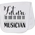 thumbnail image 2 of Inktastic Future Musician Piano Music Baby Burp Cloth, 2 of 3