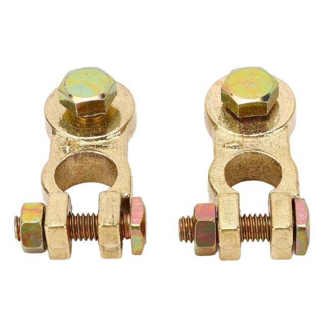 Conector de terminal de batería de automóvil, 2 piezas Terminal de batería de automóvil Terminal de cable de batería Terminal de cable de batería automotriz Funcionalidad versátil