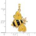 thumbnail image 3 of 14k Yellow Gold Enameled 3-D Bumblebee Pendant Charm, 3 of 4