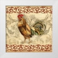 thumbnail image 3 of Gregory Gorham 12x12 White Modern Wood Framed Wall Art Titled - Toile Rooster I, 3 of 5